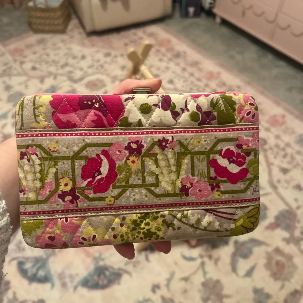 Vera Bradley Floral Clutch Bag - Pink and Green - Picture 7 of 7